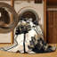 Tapis beige à motif géométrique lavable à la machine à motif géométrique d'inspiration mondiale-1435634818