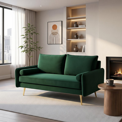 Causeuse à accoudoirs arrondis 56,5 po Sofa