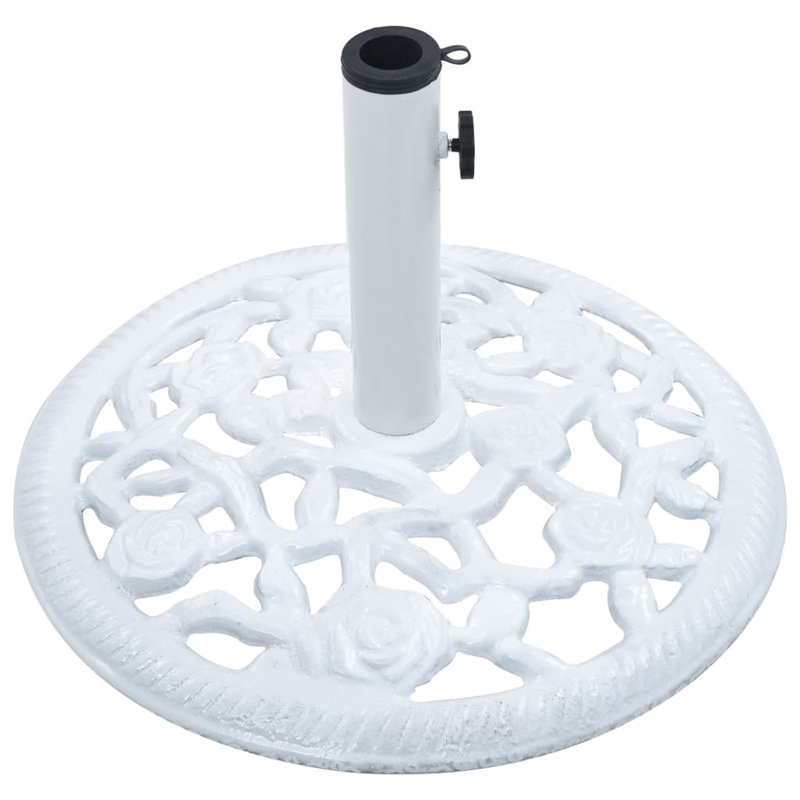 Piper Cast Iron Free Standing Umbrella Base, White