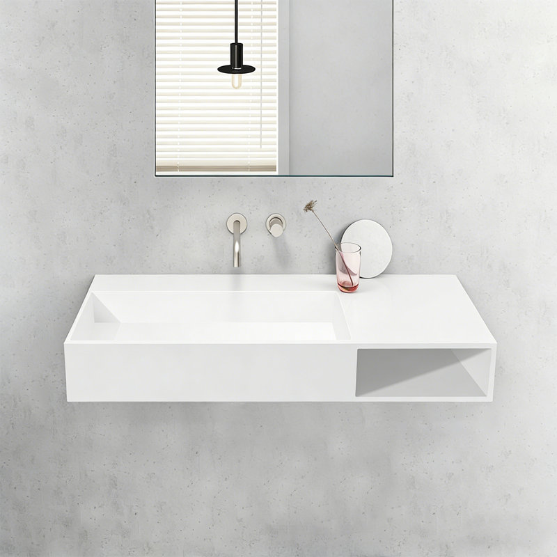 47'' Solid Surface Bathroom Wall-mount Sinks