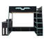 Lit mezzanine double en bois-498432303