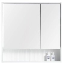 AllModern 48D351FFBEA04F8DAB0CA027B16AFA9F Jensen Surface Mount Framed Medicine Cabinet with 4 Shelves Orientation: Left, Finish