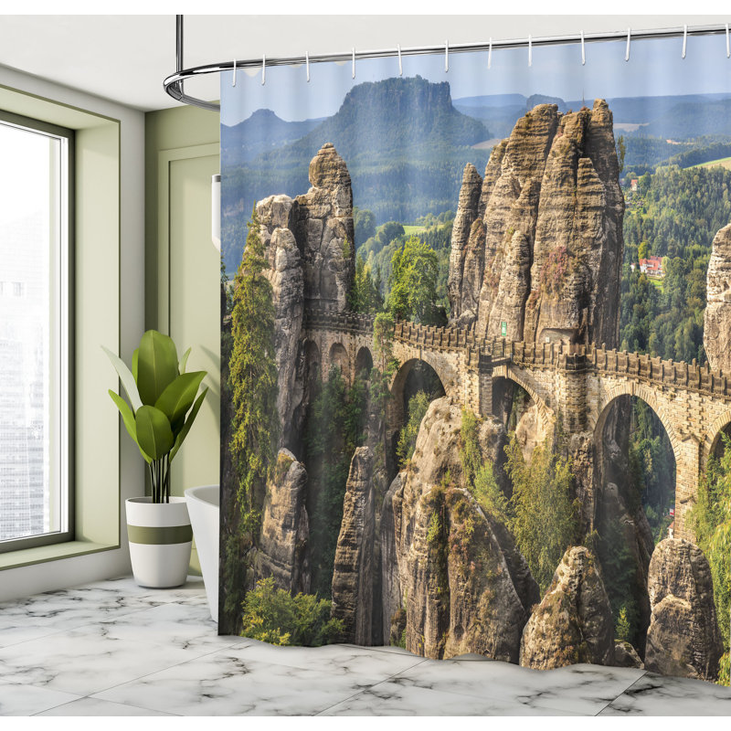 Medieval Shower Curtain Set + Hooks, 70" H x 69" W