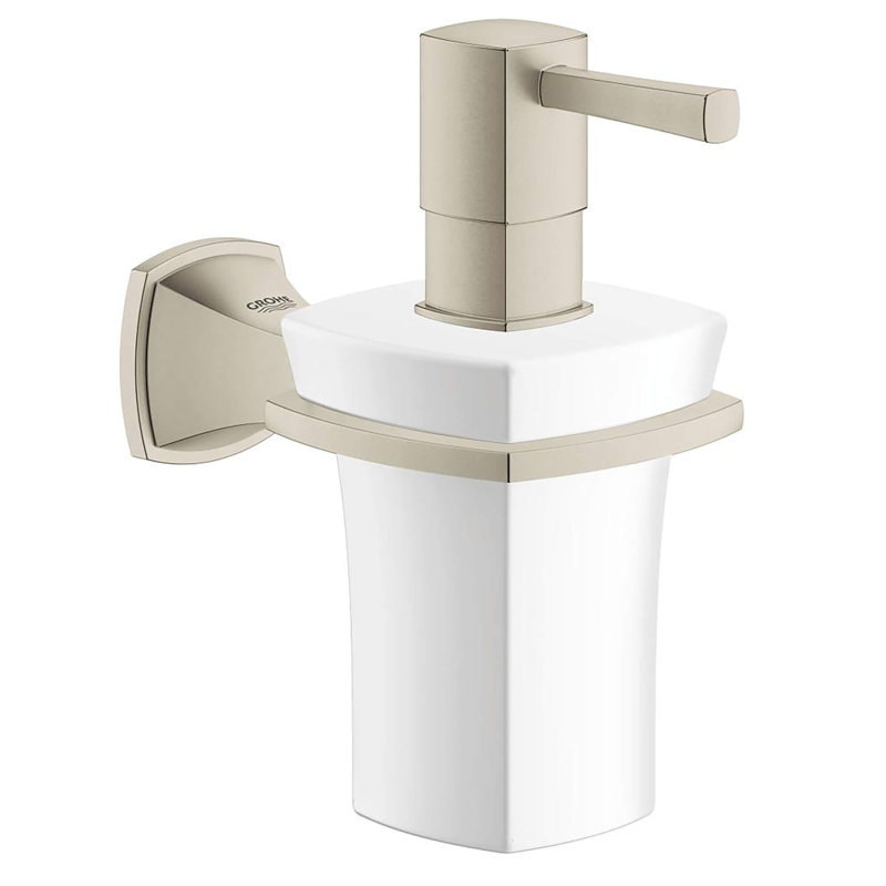 Distributeur de savon avec support Grandera®, Nickel brossé Infinity