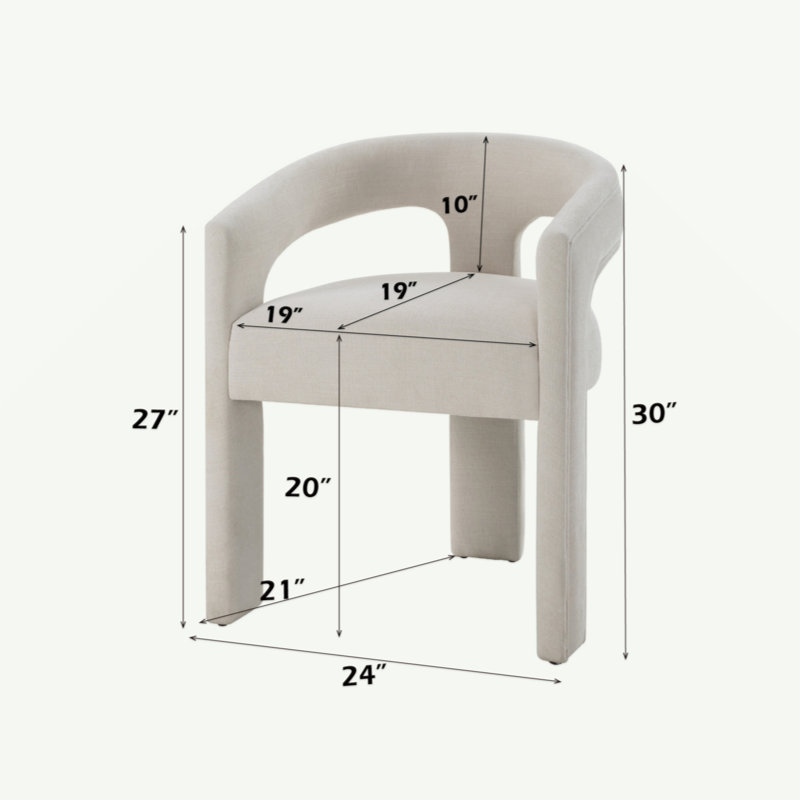 Ensemble de 2 chaises d'appoint en chenille blanche Gamarya