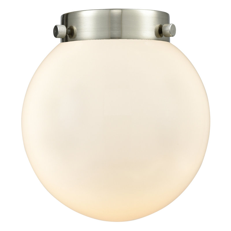 Luminaire suspendu sphère 1 lumière Lorri, Blanc mat, Cuivre antique, Ampoule non incluse