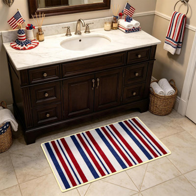 Tapis de sol à imprimé drapeau en velours cristal