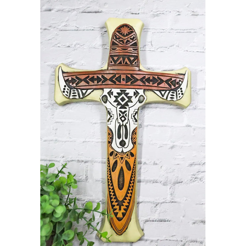 Plaque de croix murale Southwestern Tiki