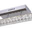 Applique murale 1 lumière DEL en acier inoxydable chromé avec détails en cristal transparent