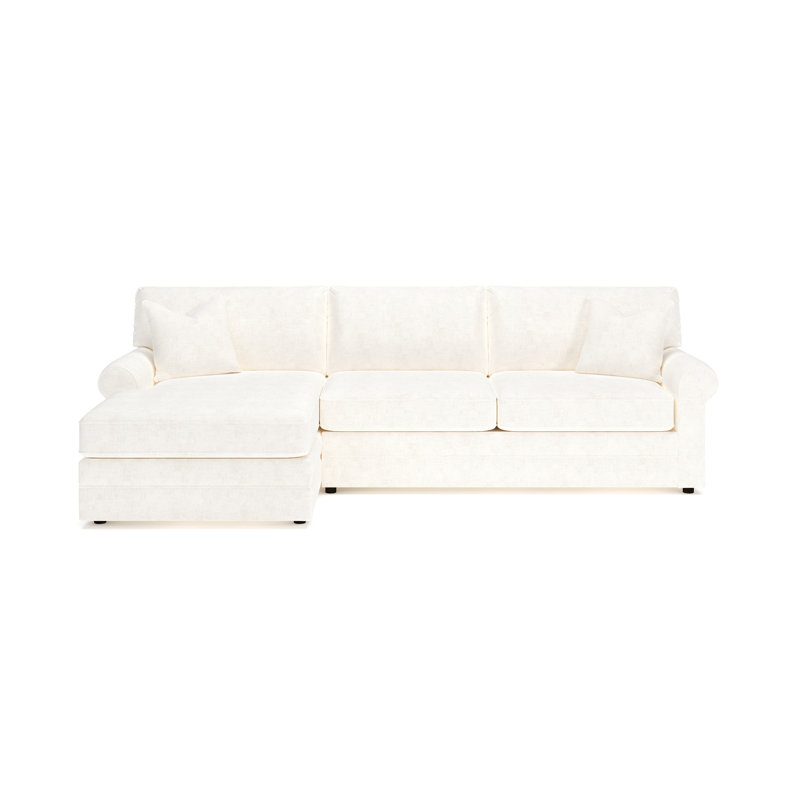 Charlie 2-Piece Sofa With Chaise Sectional, Cruise Adrift, Bevin Natural