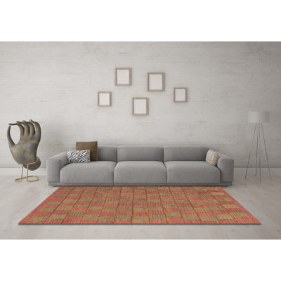 Tapis contemporains brun lavable à la machine 2771