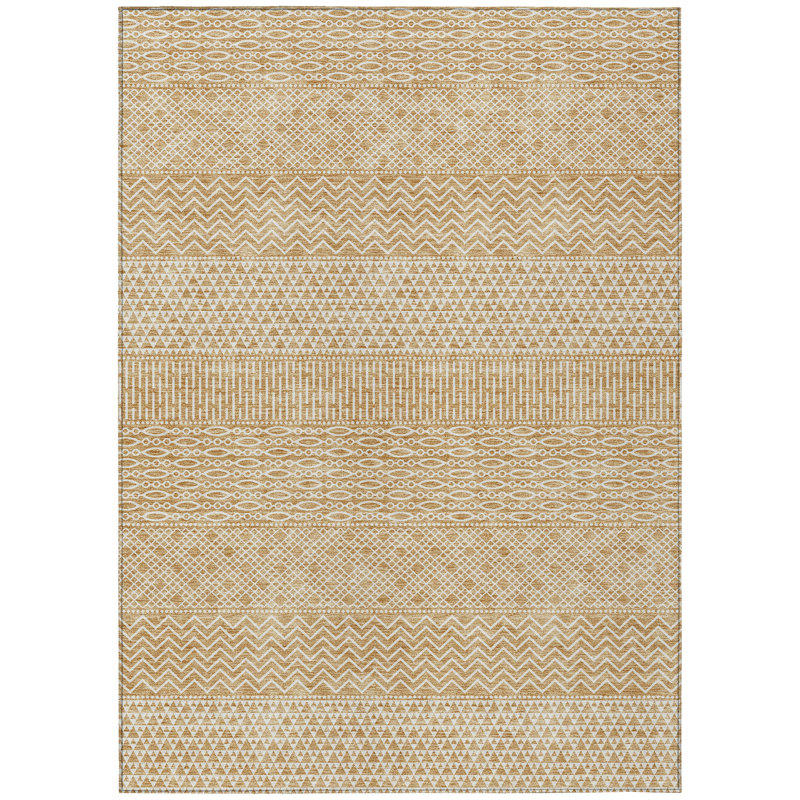 Tisdell Area Rug with Non-Slip Backing, Rectangle 3' x 5'