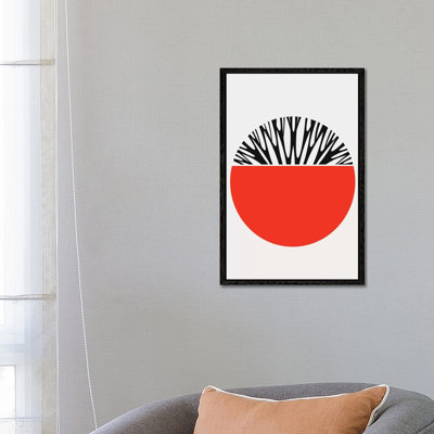 Abstractika - Red 1 Piece Wall Art on Canvas