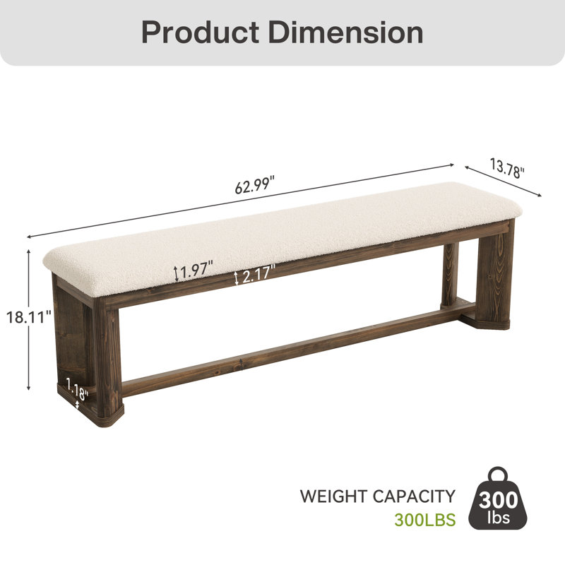 Faux Fur Upholstered Bench