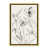 Toile avec cadre flottant or