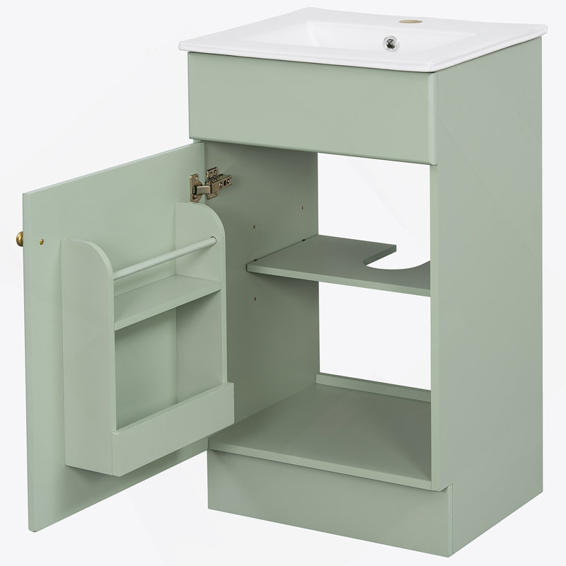 Meuble-lavabo de salle de bain avec lavabo, meuble-lavabo avec tablette réglable