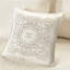 Housse de lit de jour réversible 6 pièces en crème - Bord festonné pour matelas simple avec coton et ensemble complet d'accessoires tendance, bordure décorative, articles assortis-124477375