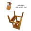 Banc de douche en bois d'acacia