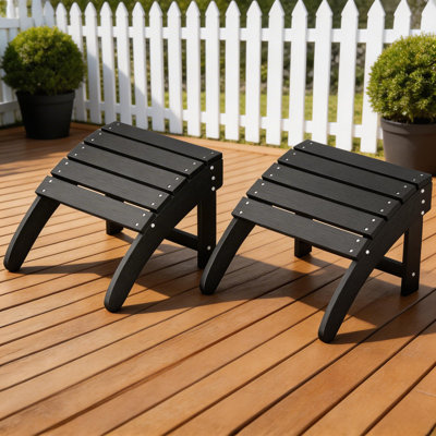 Repose-pieds extérieur Adirondack, repose-pieds de patio en PEHD résistant aux intempéries pour la chaise, tabouret en résine durable pour le porche de la piscine