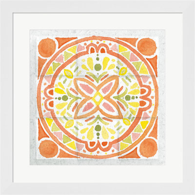 «Citrus Tile I» par Elyse Deneige - peinture encadrée