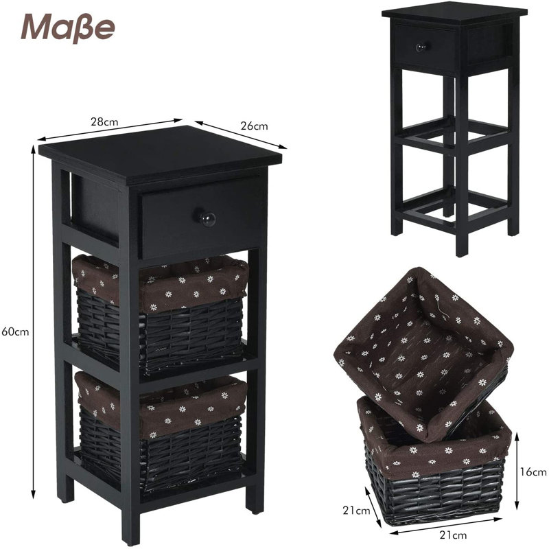 Charlottesville End Table, Black, 1