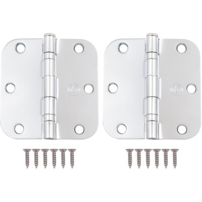 3-1/2" Ball-Bearing Door Hinges, 5/8" Radius Corner