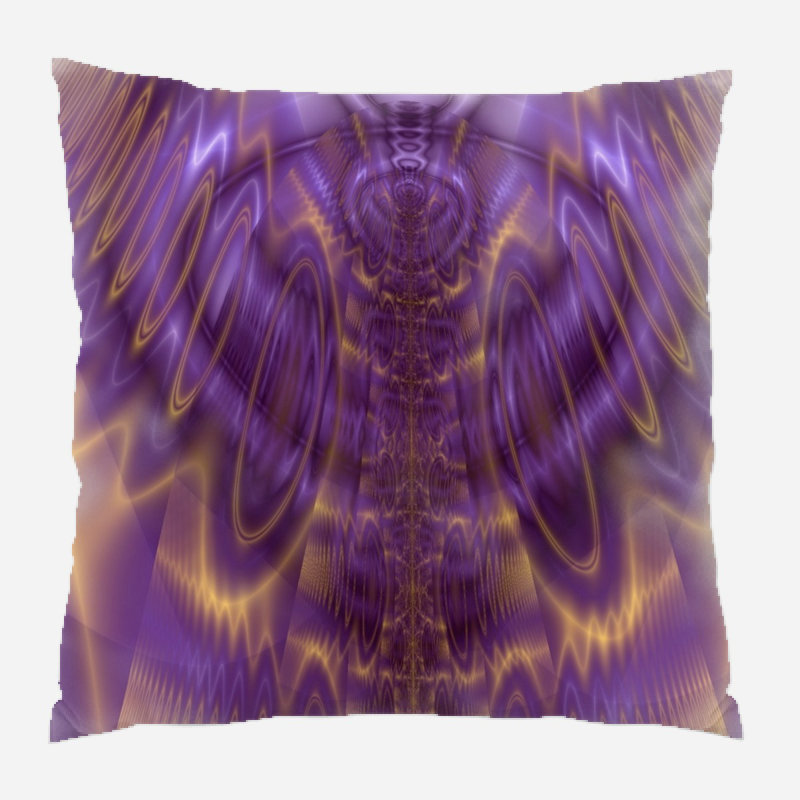 Abstract Microsuede Reversible Throw Pillow