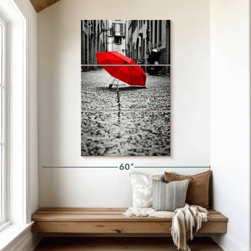 Kerner The Red Umbrella, 50" H x 32" W