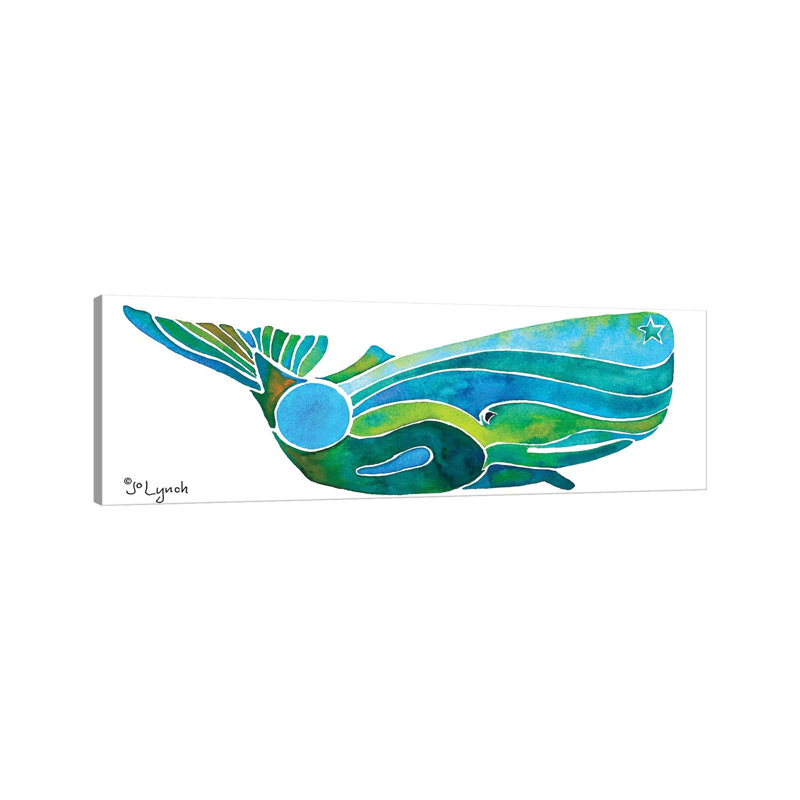 Whale Sperm Wave by Jo Lynch - Wrapped Canvas Panoramic Gallery-Wrapped Canvas Giclée