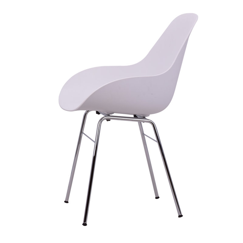 Chaise de salle à manger Scholten C, Blanc, Chrome