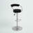 Contemporary Vinyl Adjustable Height Barstool with Arms and Chrome Base-861379305-861379311-886651502