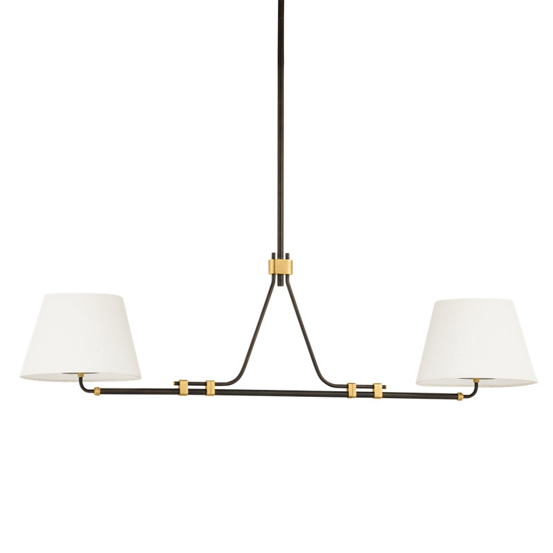 Tenafly Chandelier, Linear Buld, 2 Lights