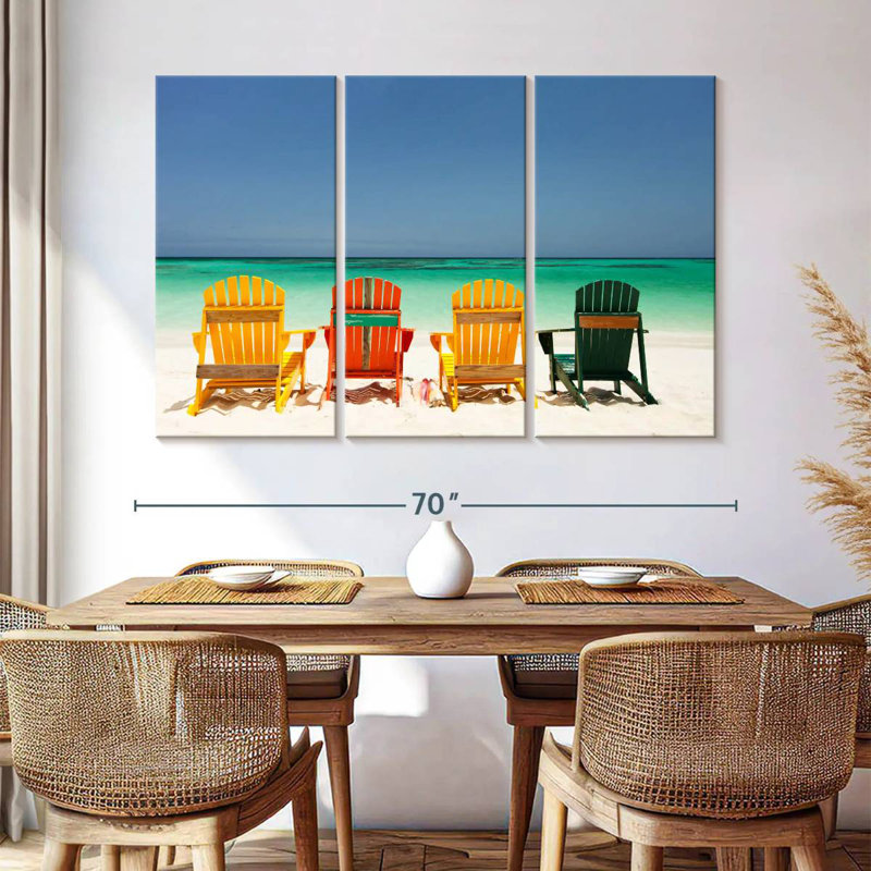 Gillard Chairs On Caribbean Beach, 36" H x 57" W
