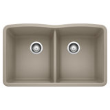 Diamond SILGRANIT 32" L x 19.36" W Double Basin Undermount Kitchen Sink