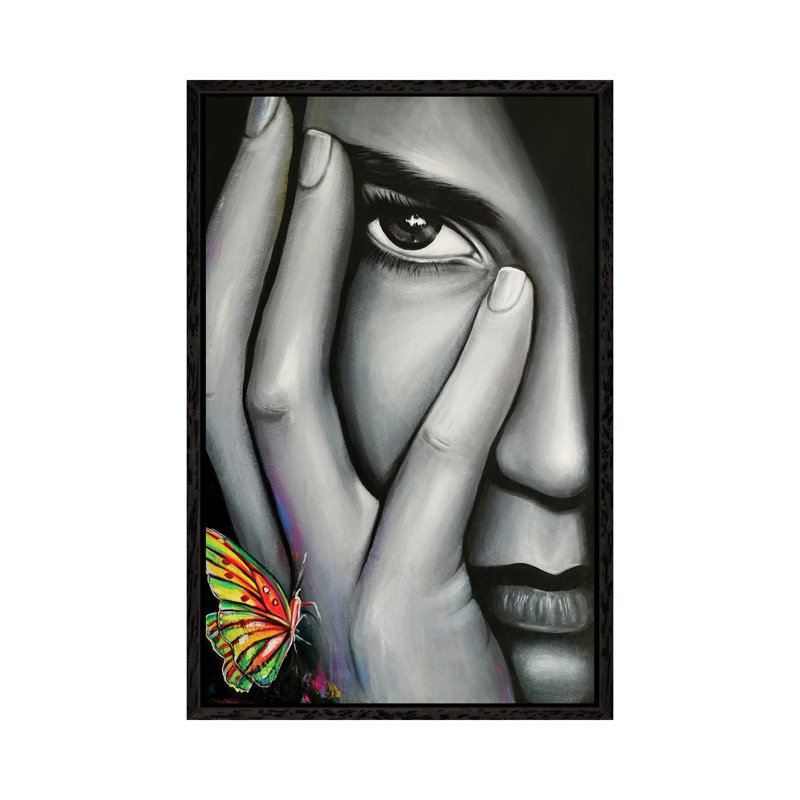 Sepia 1 Piece Painting on Canvas, 66.04 cm H x 45.72 cm W, Black Framed