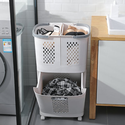 Beraun Plastic Laundry Room Organizer with Wheels