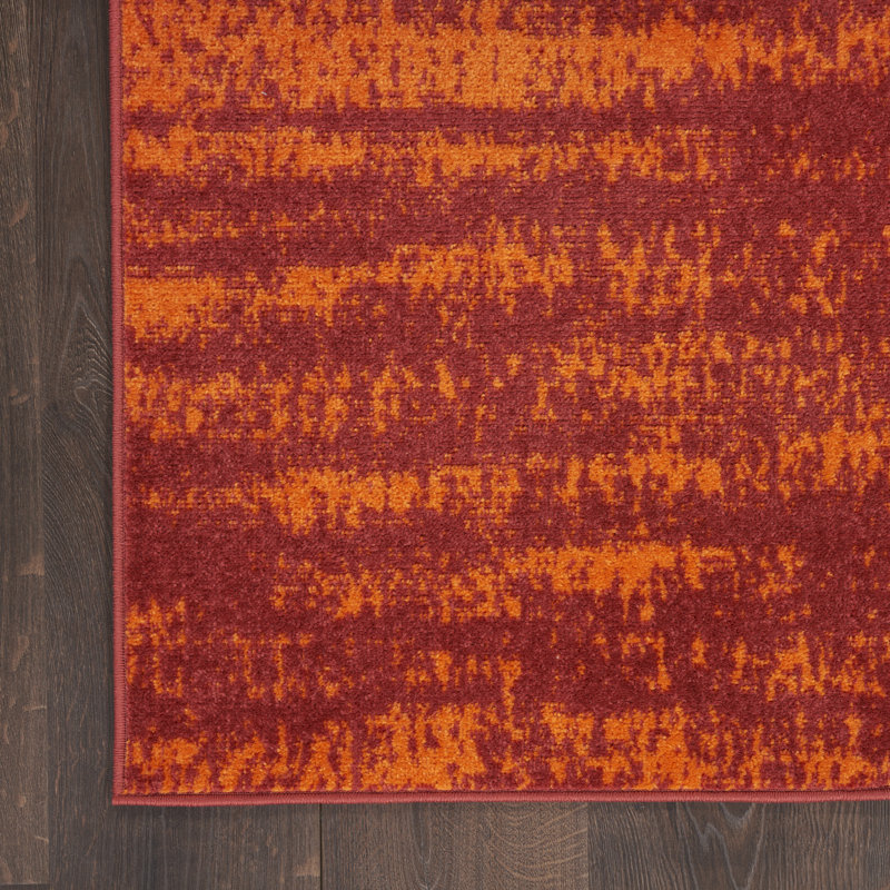 Nourison Essentials Red Indoor/Outdoor Area Rug, Rectangle 6' x 9'
