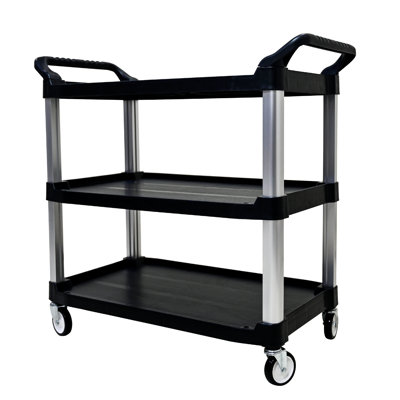 Three-Layer Thickened Plastic Mobile Tool Cart