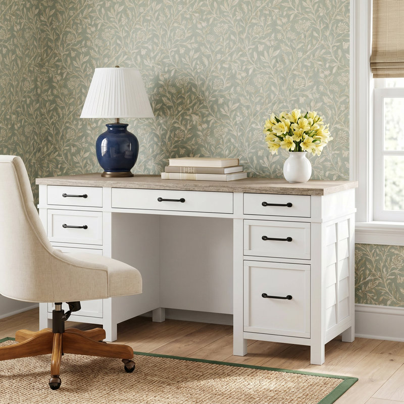 Gabby Executive Desk with Power Outlet