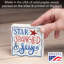 Enseigne en bois sur pied Joedy Star Spangled