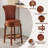 High Back Swivel Bar Stools with Full-Grain Genuine Leather Upholstered Seat & Solid Wood Footrest, Counter Bar Stool for Kitchen Island & Pub-897136919