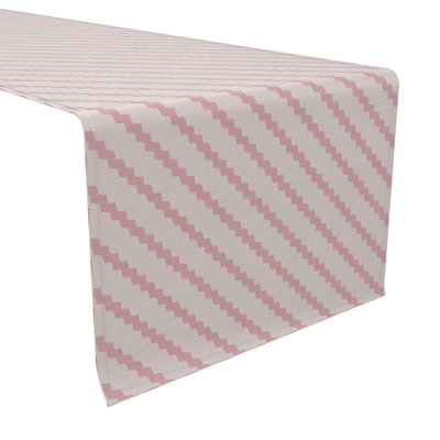 Rectangular Chevron Cotton Twill Table Runner