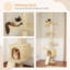 Tour pour arbre à chat à hauteur réglable à 5 niveaux pour chats d'intérieur avec maisonnette pour chat, poteau à griffes et échelle pour chat-757694887