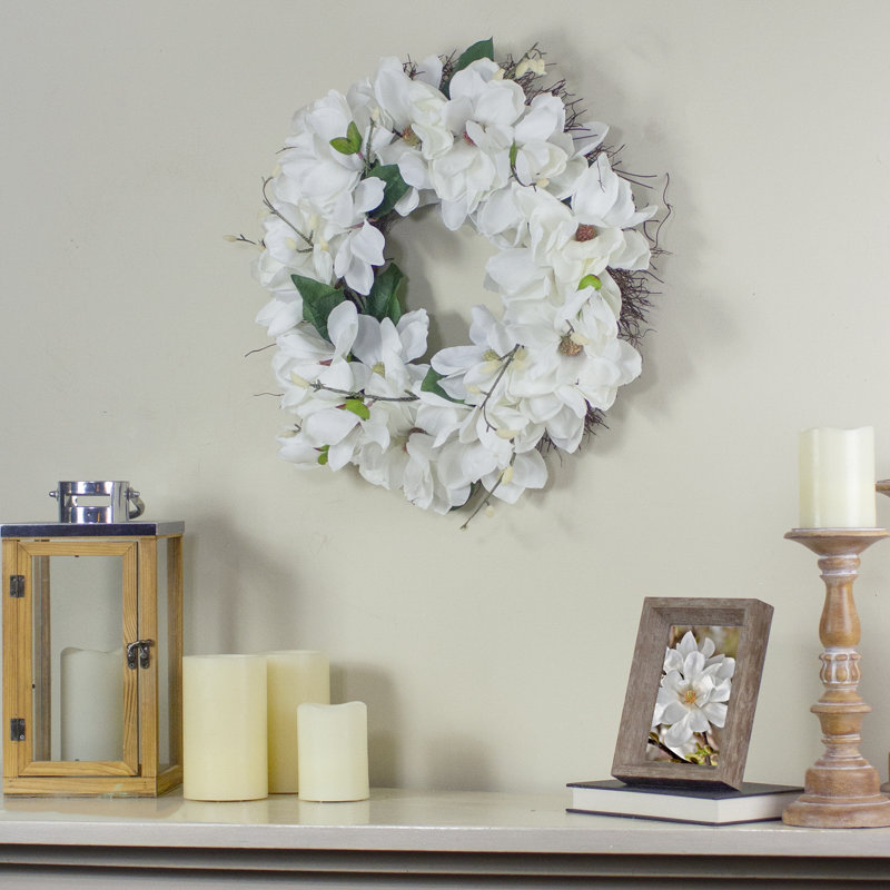 Northlight Magnolias Artificial Wreath - Thumbnail 4