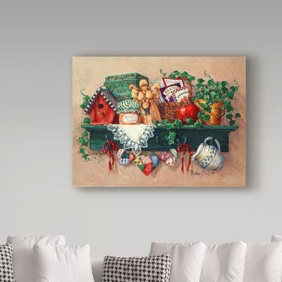 'Country Shelf' Acrylic Painting Print on Wrapped Canvas