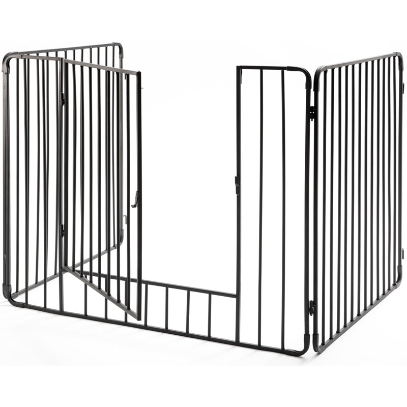 Destini 3 Panel Steel Fireplace Screen