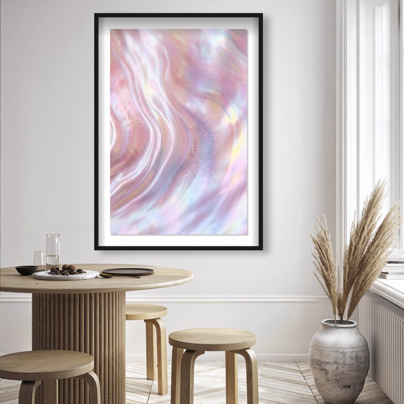 Iridescent Wave Framed Graphic Art, 16.5"H x 11.5"W, Black Shadowbox