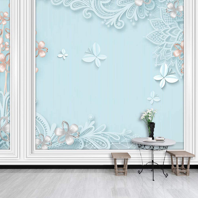 Peel & Stick Floral Border, 100" L x 144" W