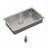 26 inch Brushed Nickel Stainless Steel Undermount Kitchen Sink with Single Bowl and Drain Strainer