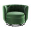 Chaise pivotante en velours Charles Emerald-1364120785